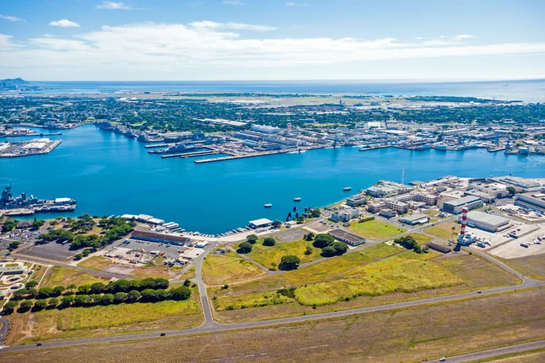 Aerial View of Pearl Harbor