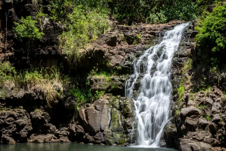 Closeup of Waimea Falls
