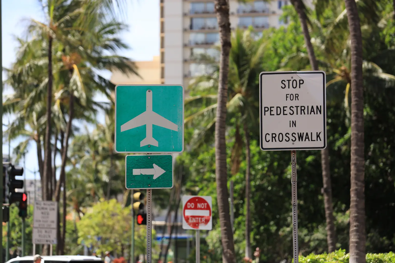 Honolulu Airport Sign in Waikiki