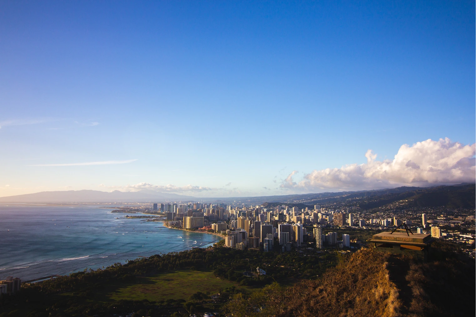 Honolulu Seen From Diamond Head