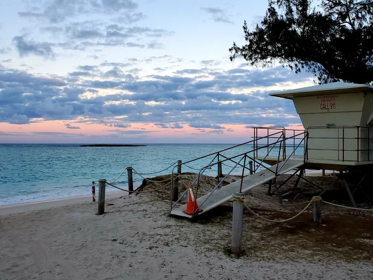 Kailua Beach Lifeguard Tower at Sunset