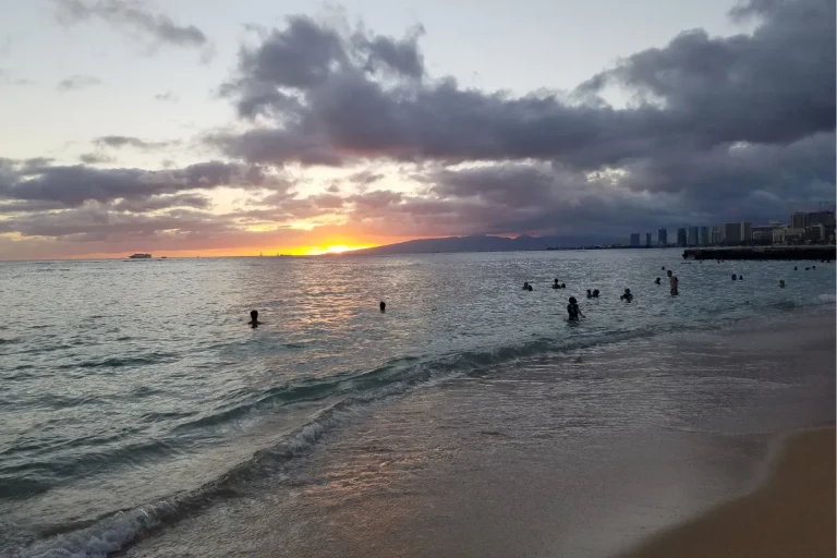 Sunset at Sans Souci Beach