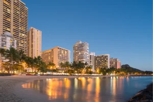 Waikiki Beach at Night