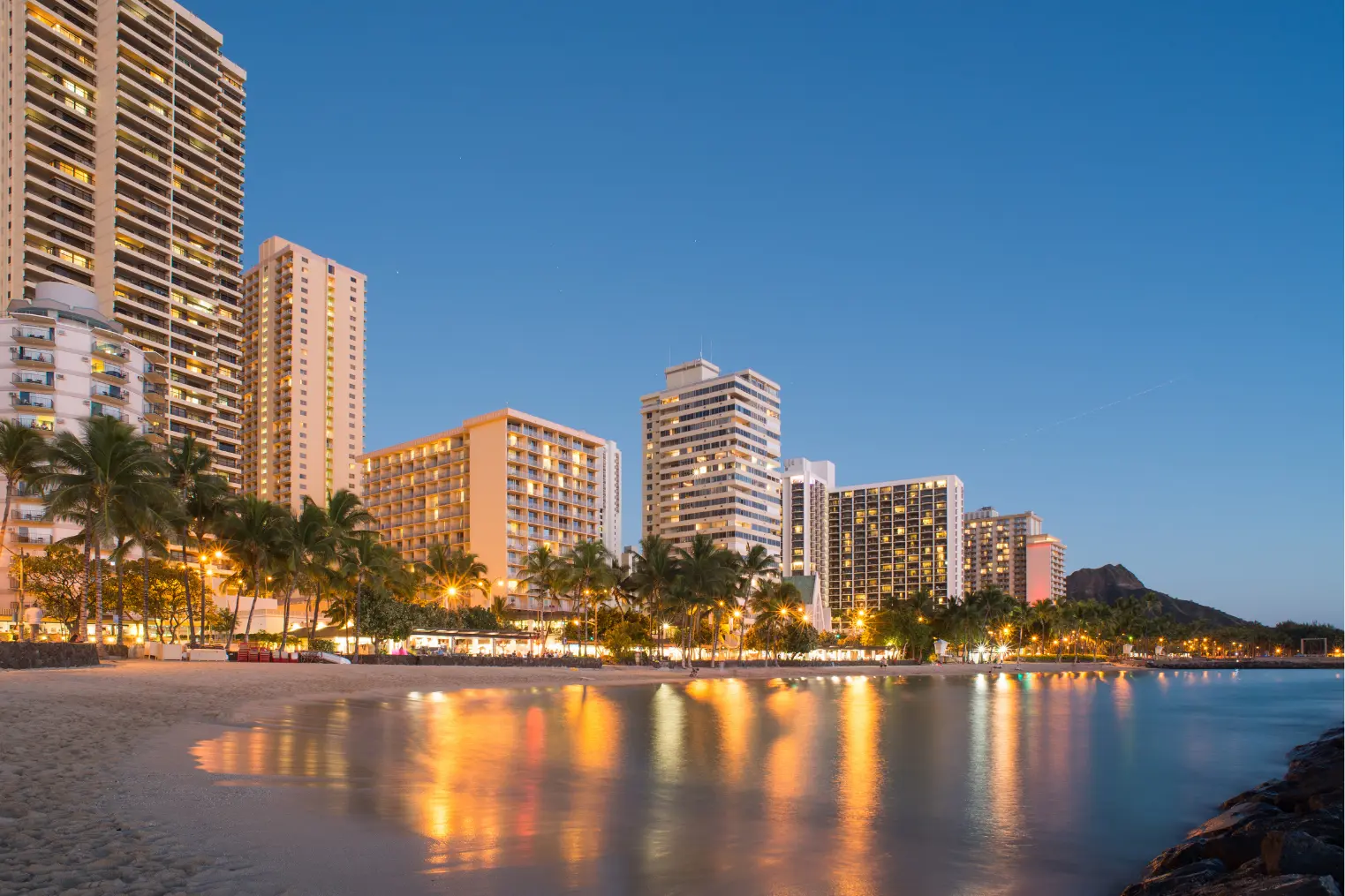 Waikiki Beach at Night