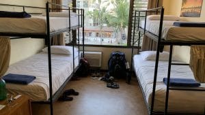 backpacker beachfront hostel vibe