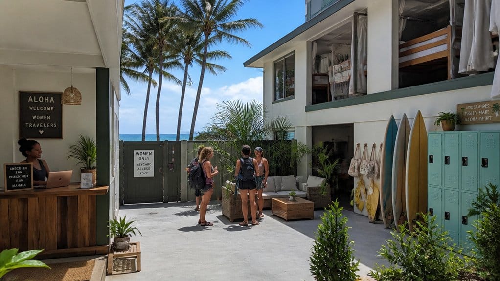 women only secure quiet hostel