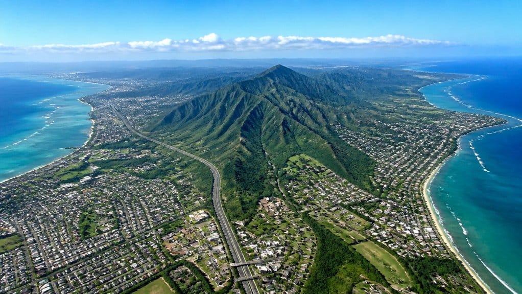about thirty miles north south