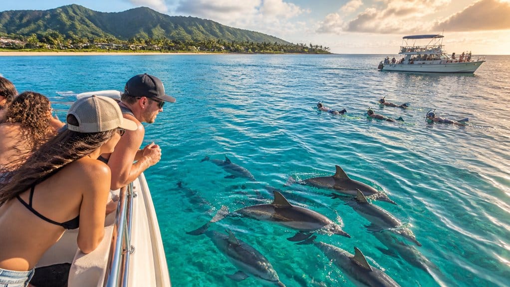 boat based watching vs swimming