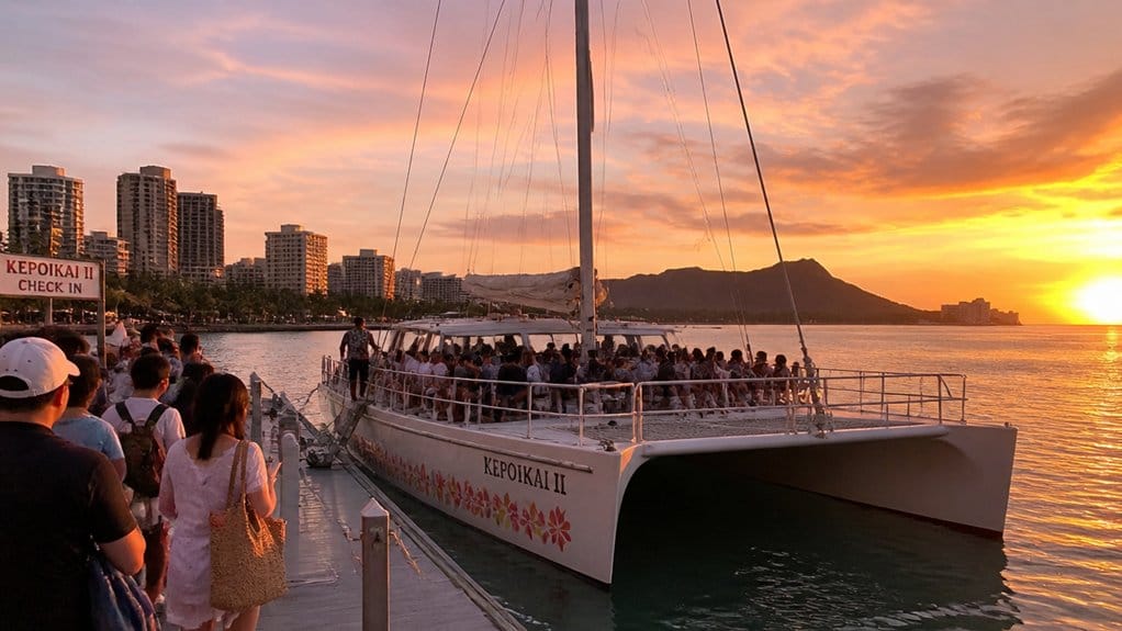 book waikiki sunset cruises early