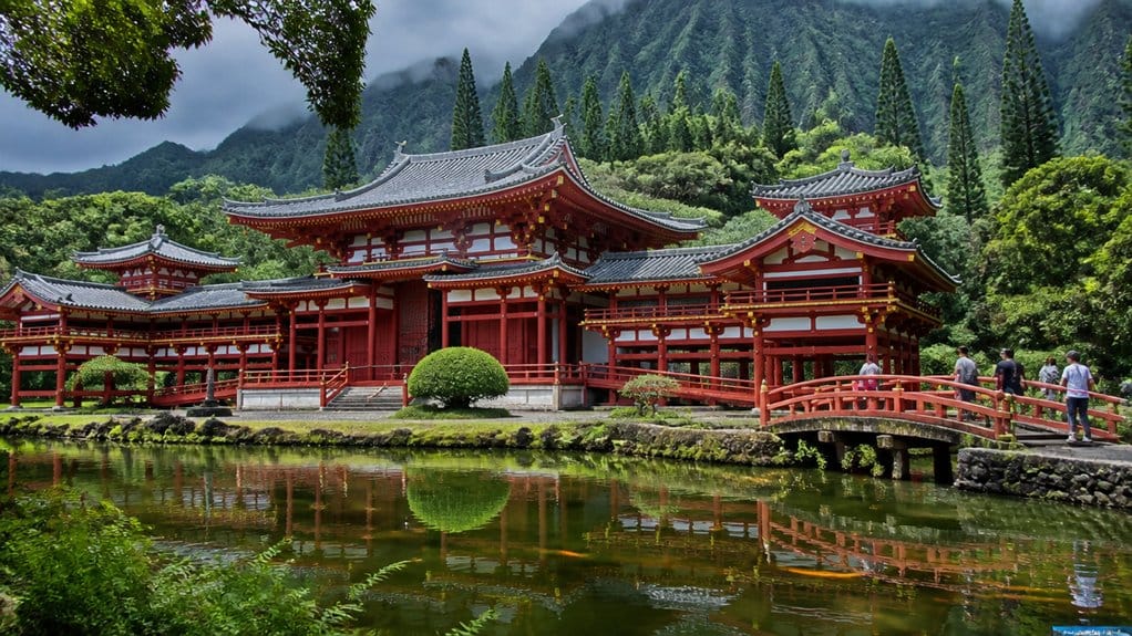 calm byodo in temple peace