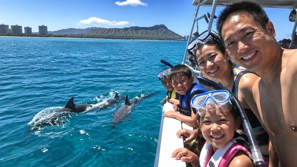 calm family friendly dolphin snorkeling