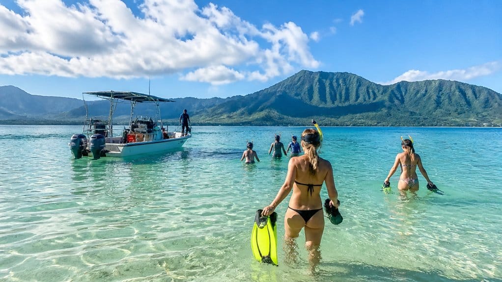 calm family friendly sandbar snorkeling