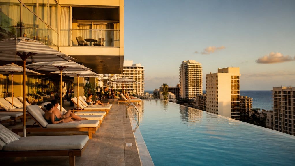 calm polished quietly upscale pool