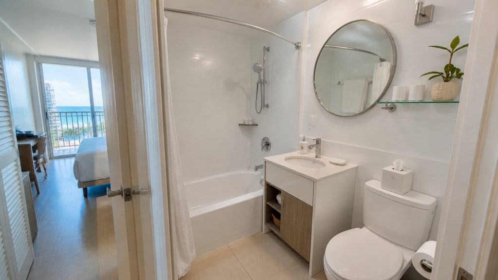 compact functional shower only bathrooms