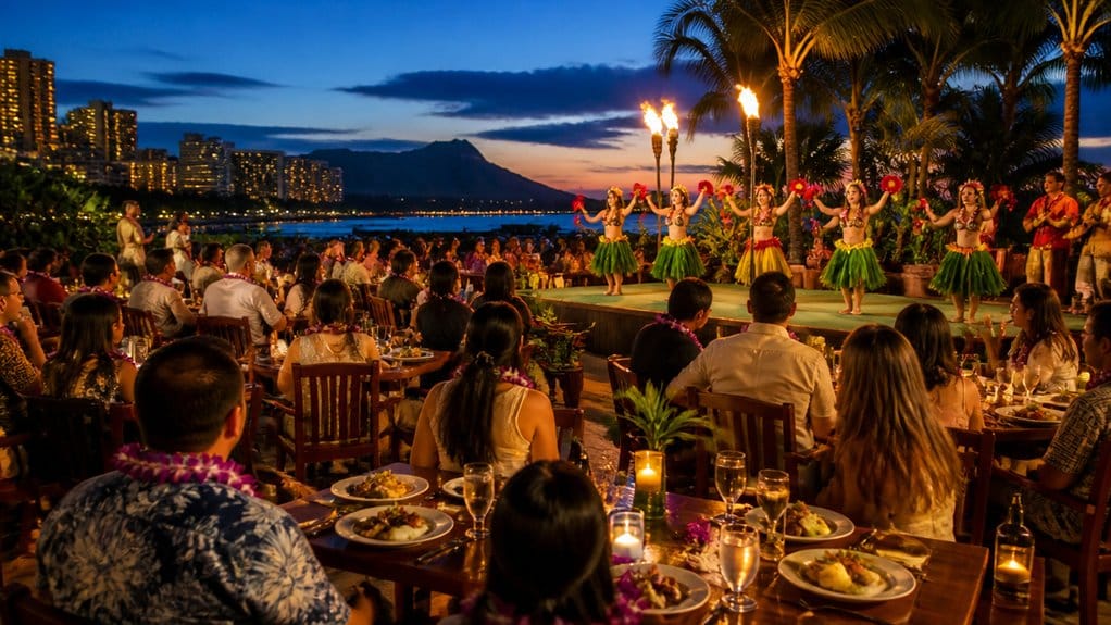 convenient hilton rooftop luau