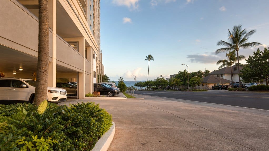 convenient parking easy exits