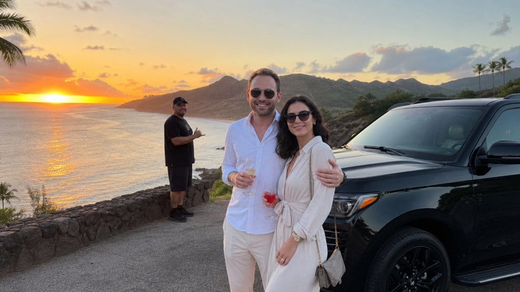 couples oahu sunset vip tour