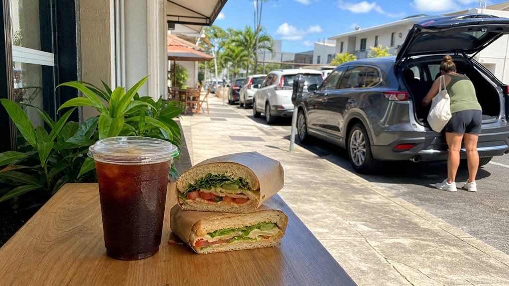 curbside sandwiches and cold brew
