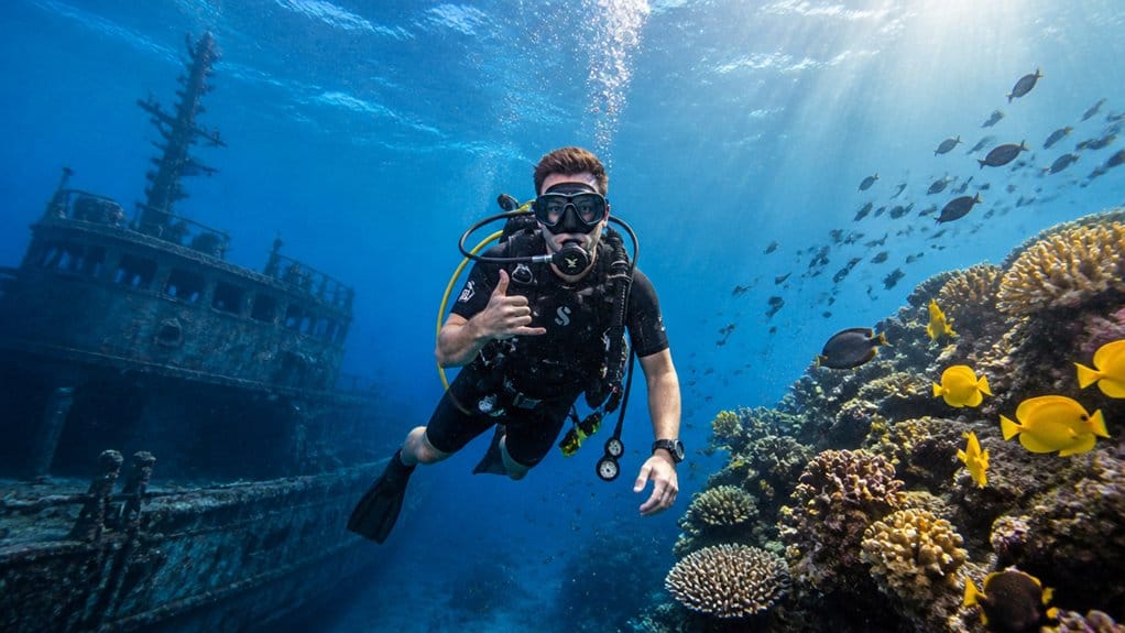 deep wreck vs shallow reef dive