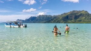 kaneohe sandbar morning snorkeling