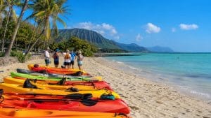 kayak beach windward coast