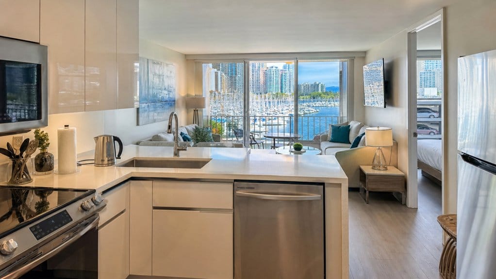 kitchens marina views parking