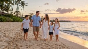 oahu family sunset beach photos