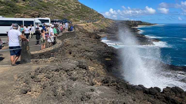 oahu scenic blowhole tour stops