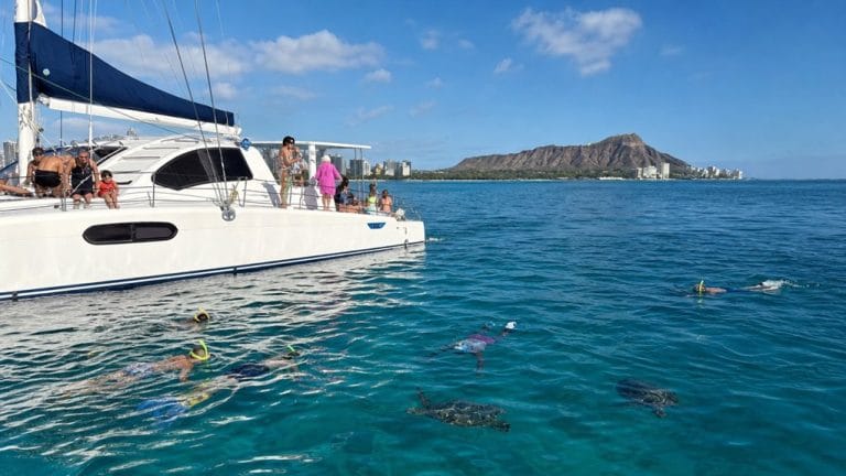 oahu turtle canyon snorkel sail