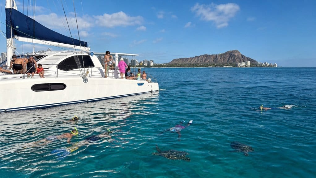 oahu turtle canyon snorkel sail