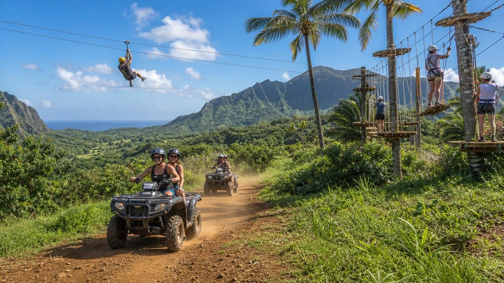 oahu zipline atv challenge