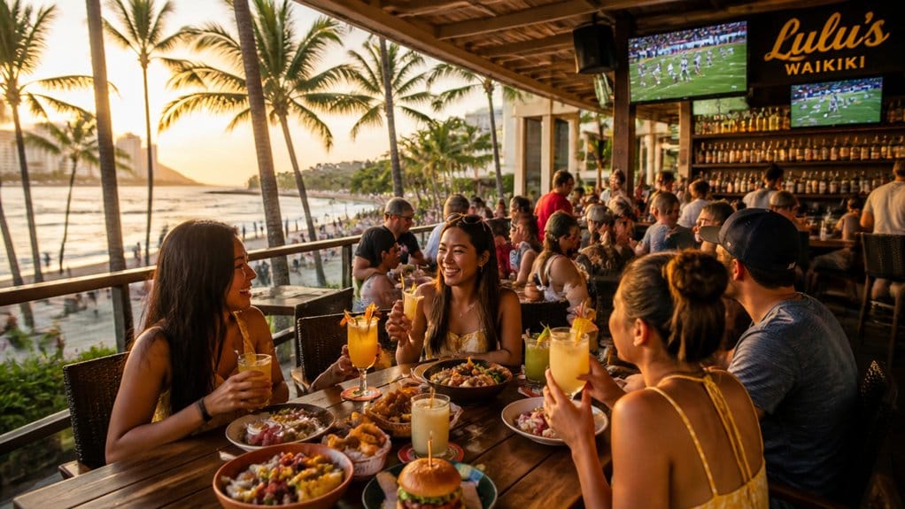 ocean view open air beach hangout