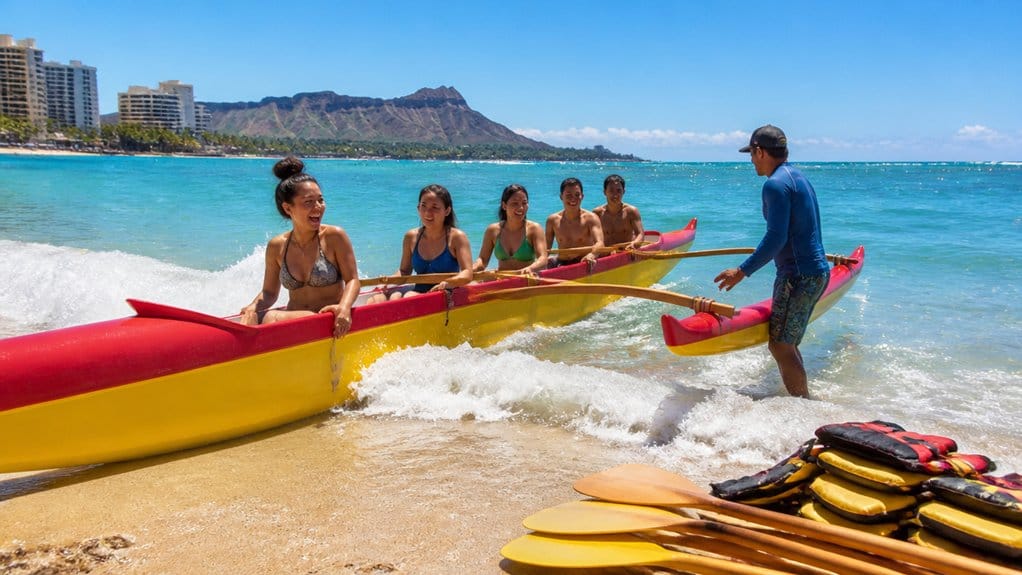 outrigger canoe wave adventure