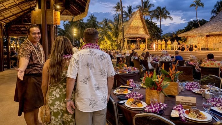 premium front row luau upgrade