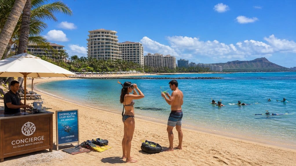 resort concierge books snorkeling excursions