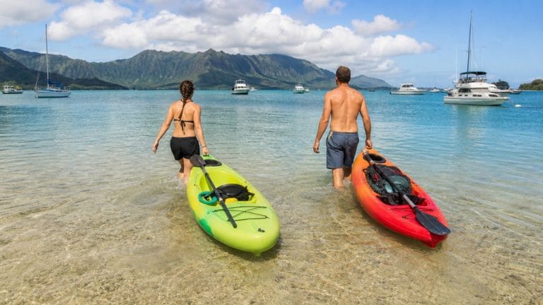 self guided sandbar kayaking half day