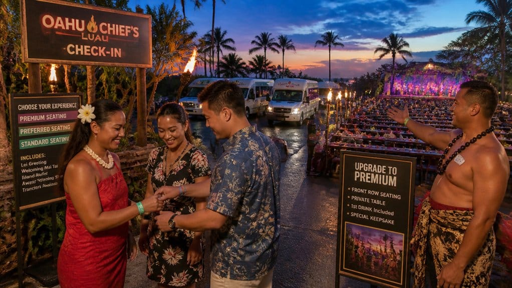 tiered luau packages with perks