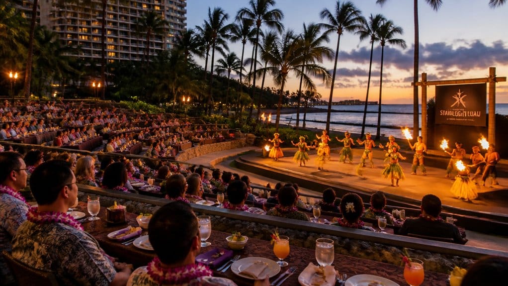 tiered waikiki luau experience