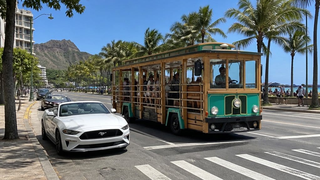 trolley versus rental car