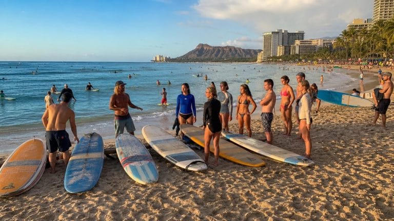 waikiki beginner surf rentals