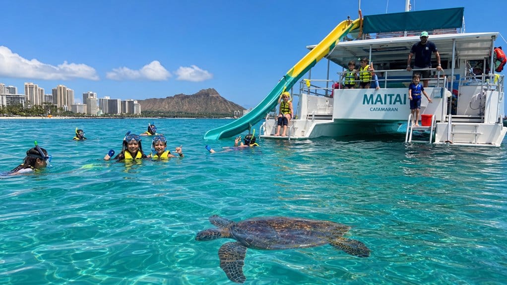 Waikiki Turtle Snorkel and Water Slide Cruises: Best Family-Friendly Boats