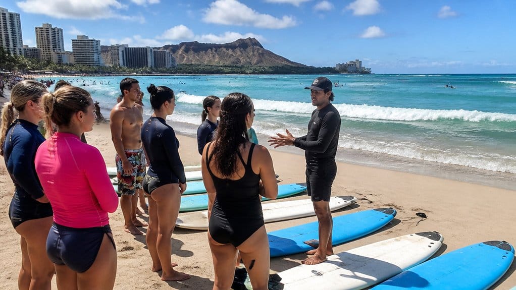 waikiki group surf lesson costs