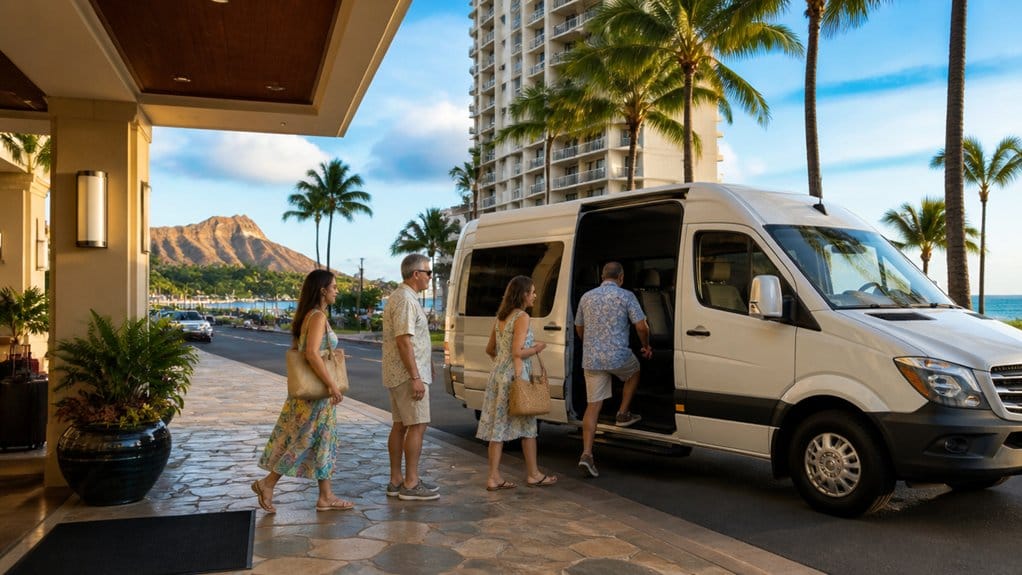 waikiki hotel pickup details