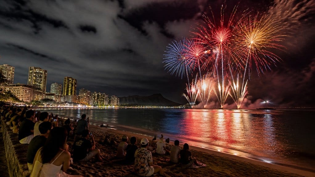 waikiki shoreline fireworks viewing