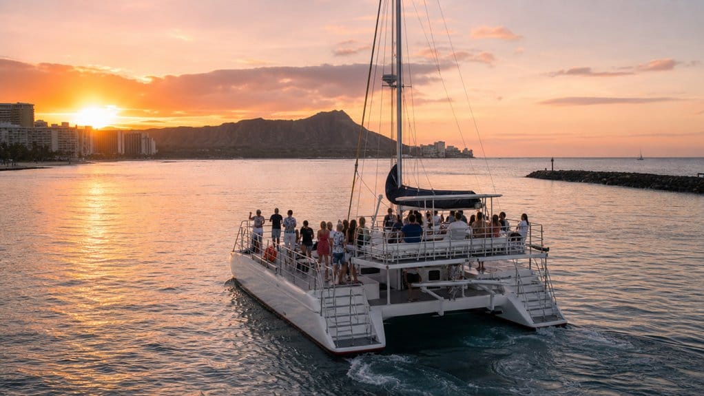 waikiki sunset cruise seating options