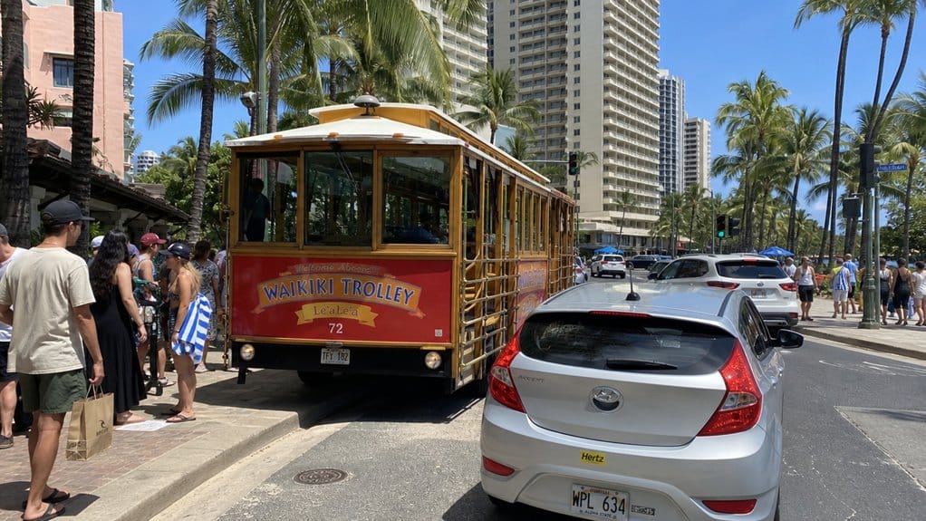 waikiki trolley versus rental car