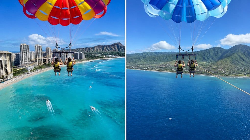 waikiki vs maunalua parasailing choices
