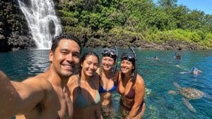 waimea waterfall turtle snorkeling tour