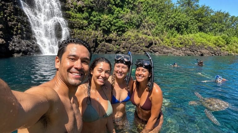 waimea waterfall turtle snorkeling tour