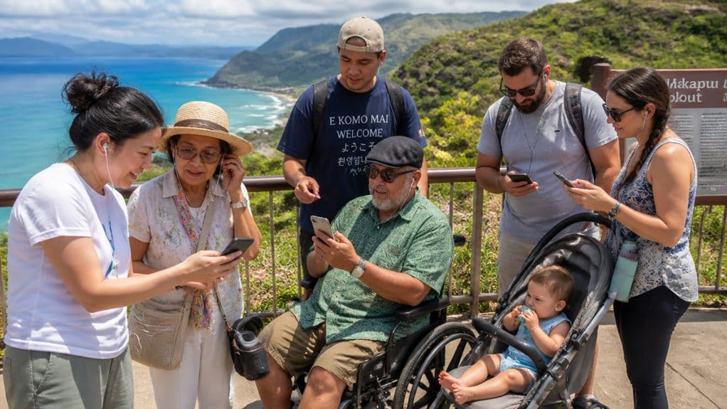 wheelchair friendly multilingual audio support